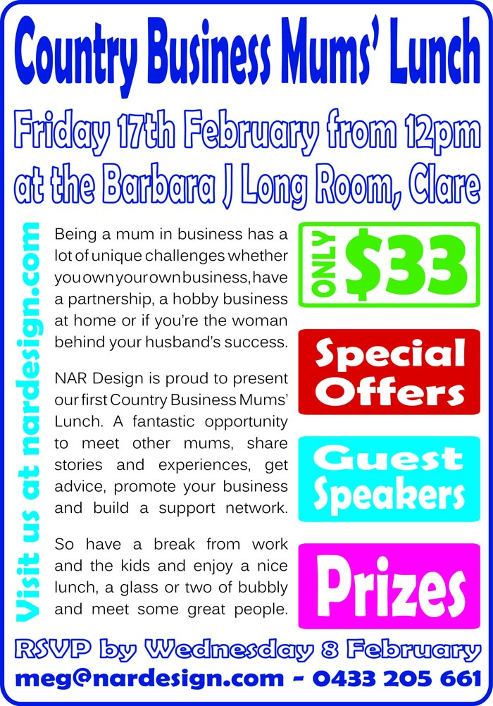 NAR Design present the Country Business Mums Lunch in Clare