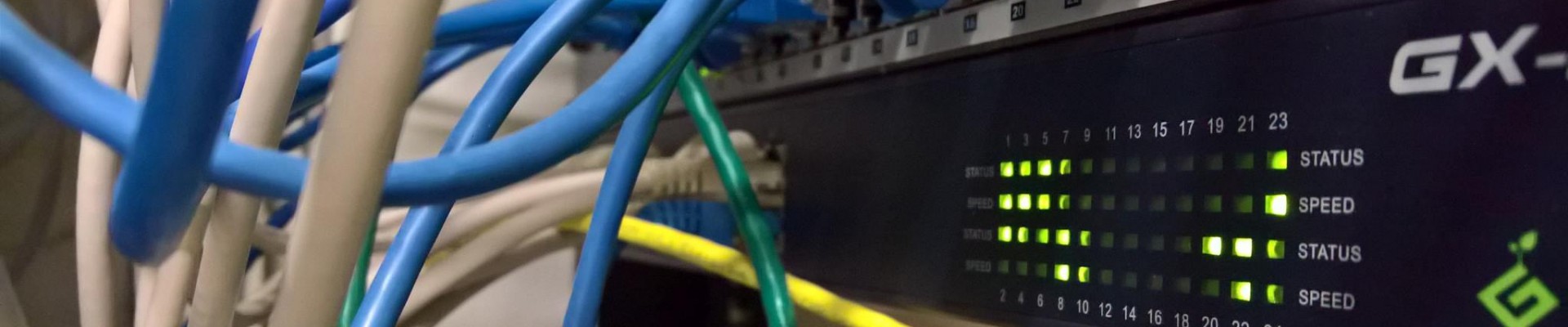 Network cabling, patch panel and switch - NAR Design